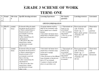 grade 3 term 1 schemes of work
